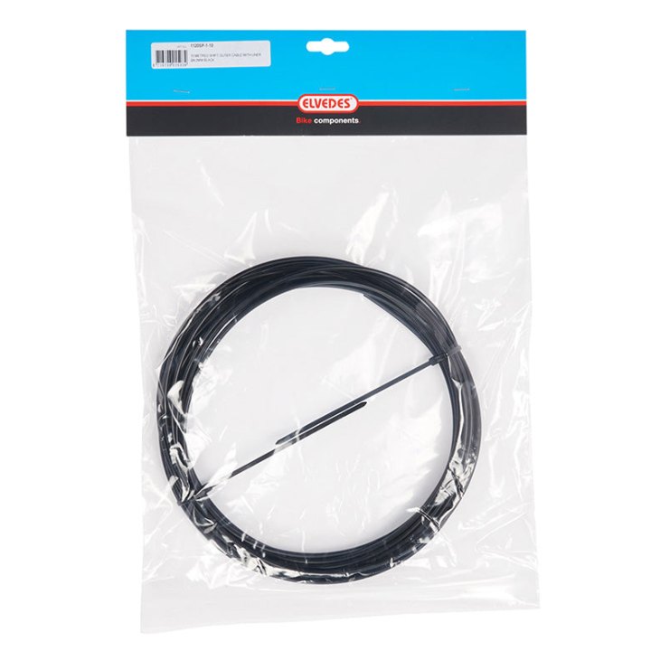Gaine De Dérailleur Elvedes Noir 4,1 mm (Boite De 10M) Avec Liner Anti-Friction