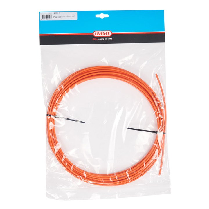 Gaine De Dérailleur Elvedes Orange 4,1 mm (Rouleau De 10M) Avec Liner Anti-Friction