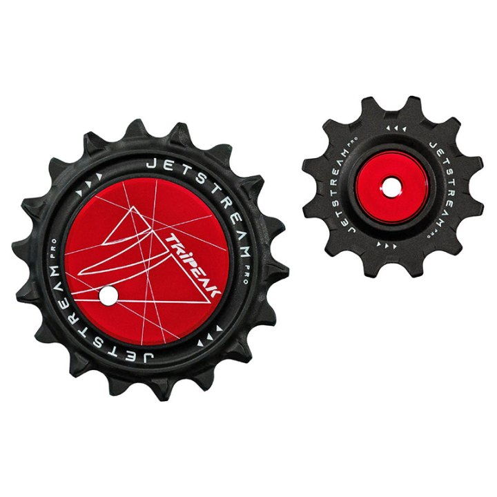 Galet Dérailleur Aopw-Aero Tripeak 12-18 Dents Céramique 12X2V. Shimano Dura-Ace R9200, Ultegra R8100, 105, Slx 7100, Sram Axs Red E1-Force E1 Rouge (Vendu Au Kit) (Garantie 4 Ans)