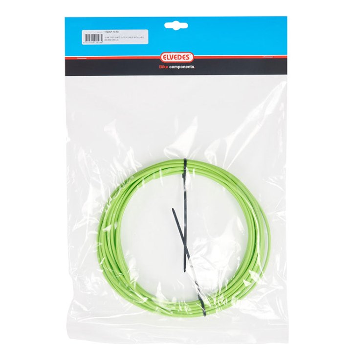 Gaine De Dérailleur Elvedes Vert 4,1 mm (Rouleau De 10M) Avec Liner Anti-Friction (Vendu A L'Unite)