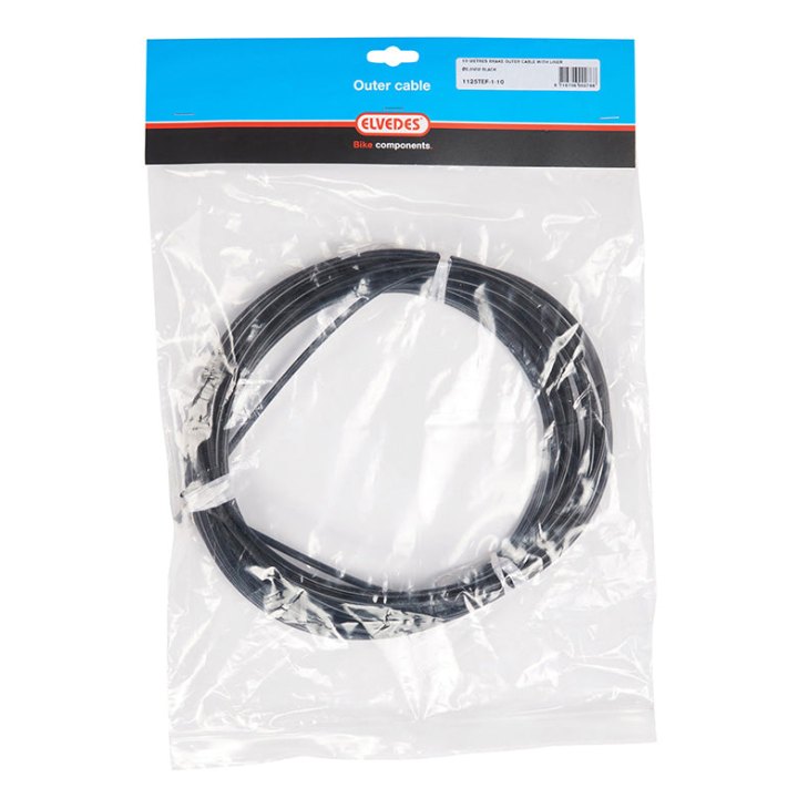 Gaine De Frein Elvedes Noir 4,9 mm (Rouleau De 10M) Avec Liner