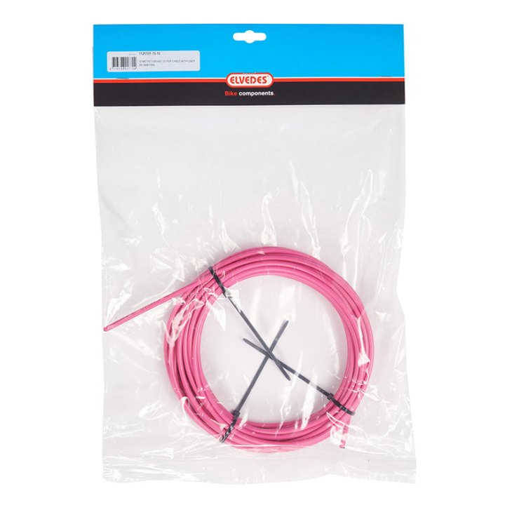 Gaine De Frein Elvedes Rose 4,9 mm (Rouleau De 10M) Avec Liner