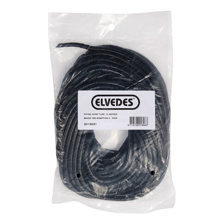 Gaine Spirale Flexible Pour Fil Électrique De VAE Et Gaine Elvedes Diam 4 mm Noir (10M)