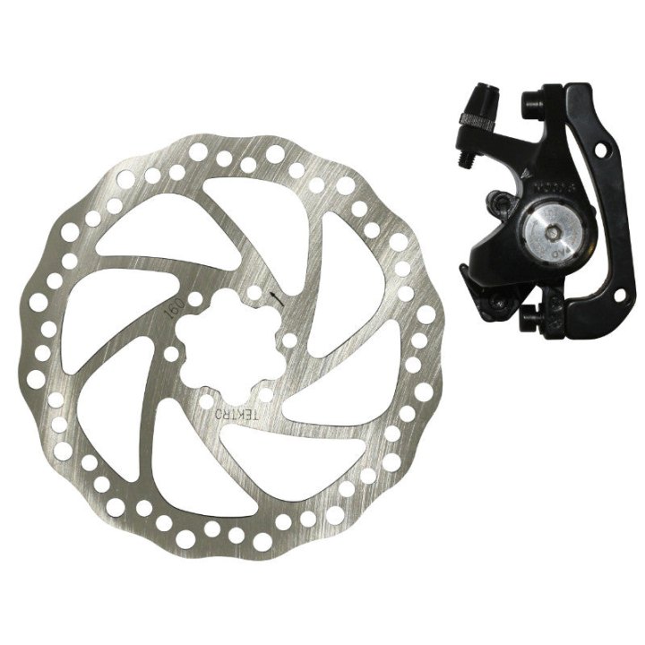 Frein A Disque VTT Mecanique AR (Étrier + Disque) 160 mm Post Mount + Adaptateur International Compatible AR 160 mm Et Va 180 mm