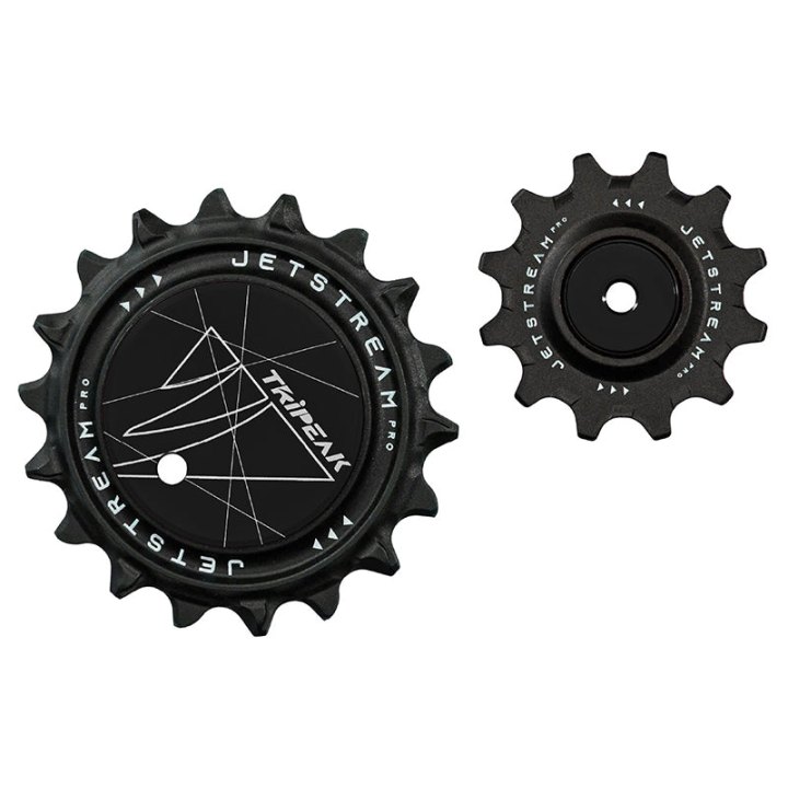 Galet Dérailleur Aopw-Aero Tripeak 12-18 Dents Céramique 12X2V. Shimano Dura-Ace R9200, Ultegra R8100, 105 R7100, Sram Axs Red E1-Force E1 Noir (Vendu Au Kit) (Garantie 4 Ans)