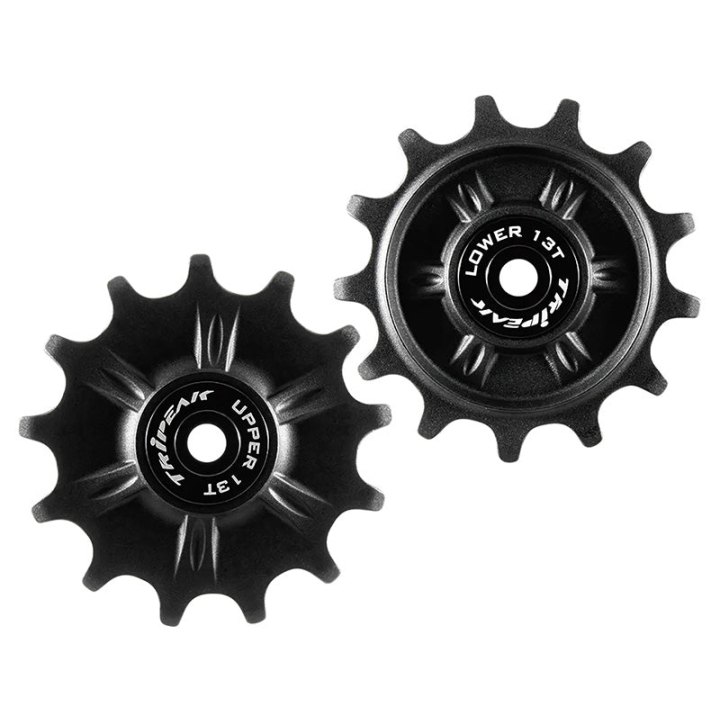 Galet Dérailleur Gravel-VTT Tripeak 13-13 Dents Céramique 11V. Shimano Grx-Xt (Grx 812 - 817 - Xtm8000) Noir (Blister De 2)