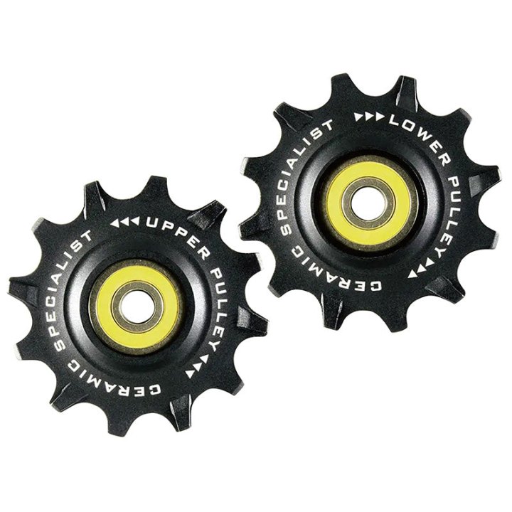 Galet Dérailleur VTT Tripeak 12-12 Dents Céramique 11V. Sram X0 - X1 - X01 -Gx Noir (Blister De 2)