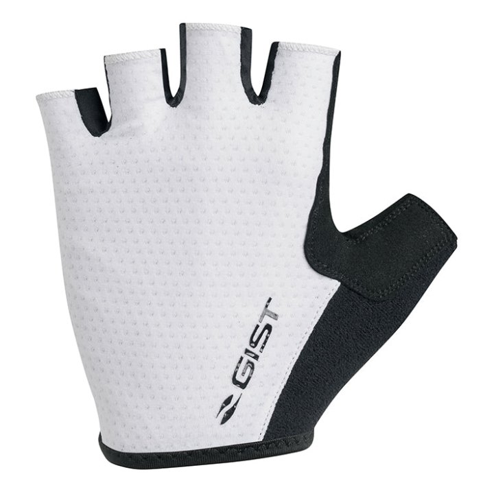 Gants Vélo Court Gist Rapid Gel Noir-Blanc M (Paire Sur Carte) Sans Velcro -5518-
