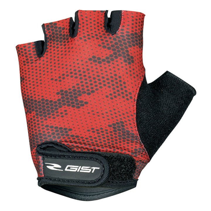 Gants Vélo Enfant Kid Court Gist Rouge-Noir XS (Paire Sur Carte) Avec Velcro