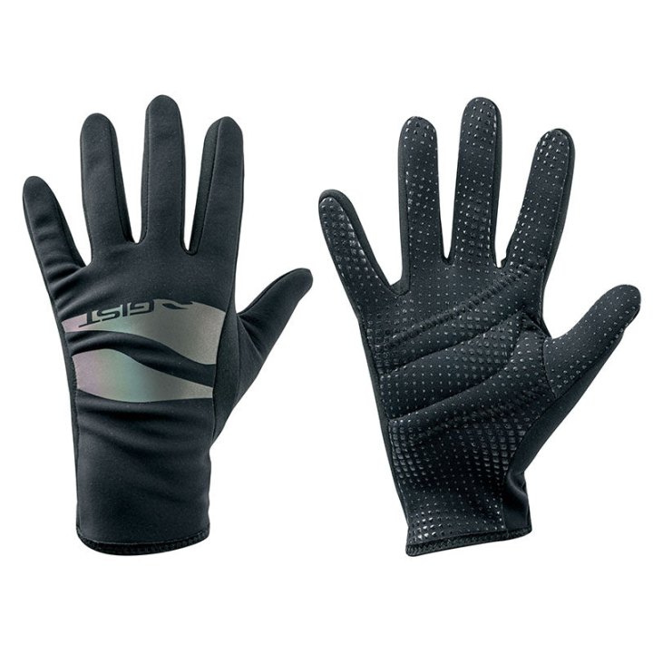 Gants Vélo Junior Hiver Long Gist Noir 10-12 Ans S (Paire Sur Carte) Sans Velcro