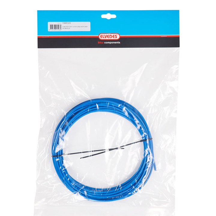 Gaine De Dérailleur Elvedes Bleu 4,1 mm (Rouleau De 10M) Avec Liner Anti-Friction