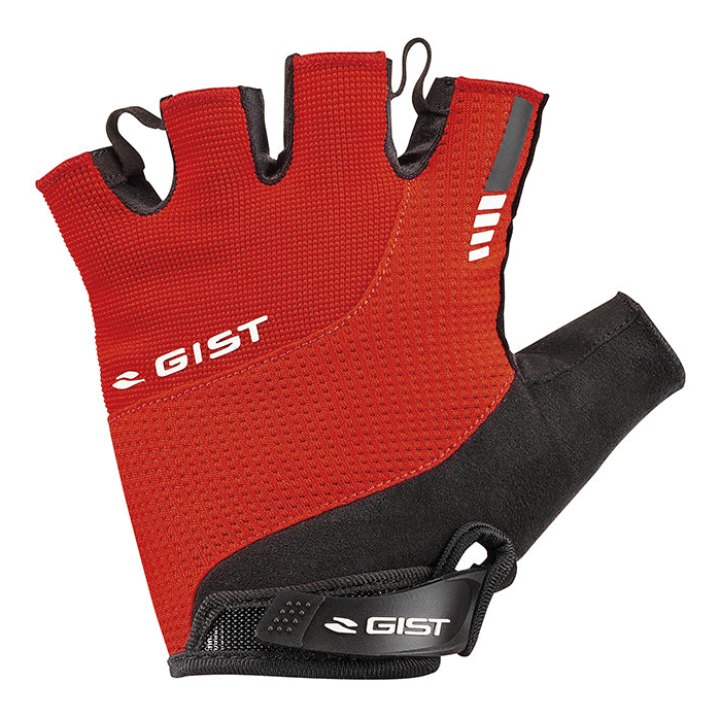 Gants Vélo Court Gist Kontrol Été Rouge XL (Paire Sur Carte) Avec Velcro