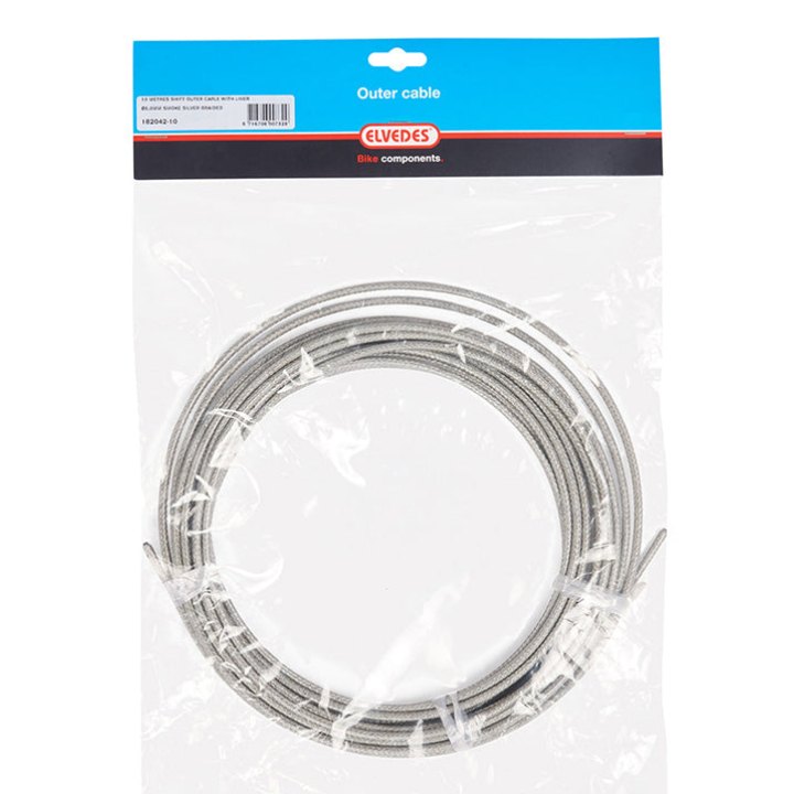 Gaine De Dérailleur Elvedes Gris Fume Colori Kevlar 4,9 mm (Rouleau De 10M) Avec Liner Anti-Friction