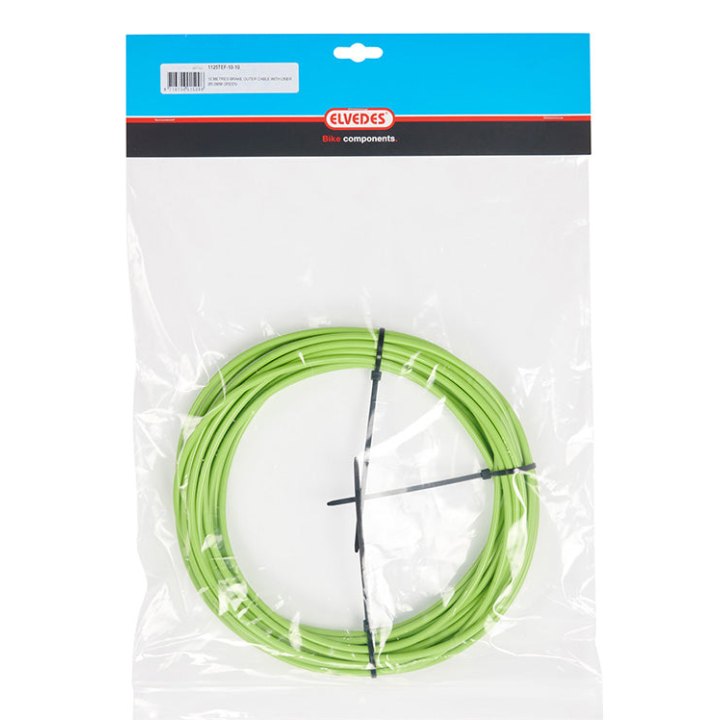 Gaine De Frein Elvedes Vert 4,9 mm (Rouleau De 10M) Avec Liner