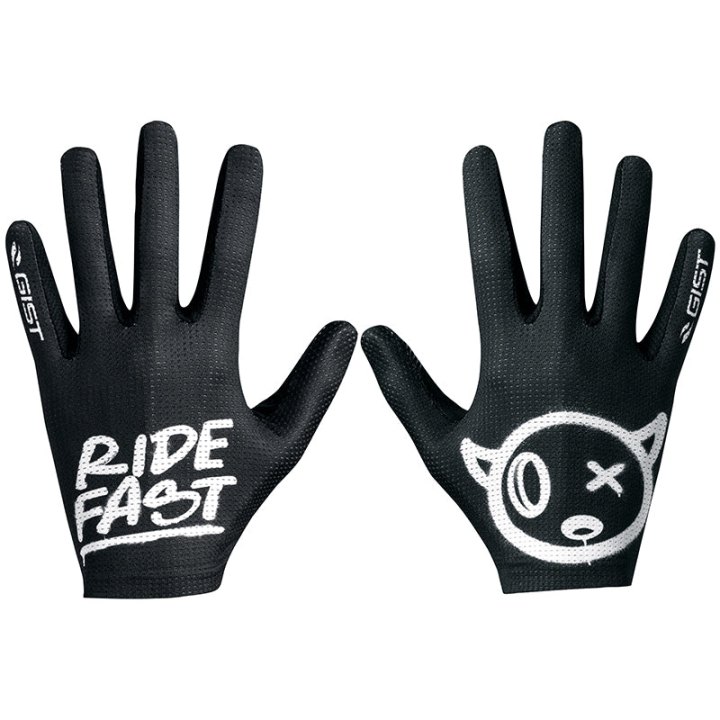 Gants Vélo VTT Long Gist Faster Ride Fast Noir M (Paire Sur Carte) Sans Velcro Compatible Ecran Tactile