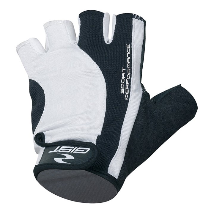 Gants Vélo Court Gist Pro Noir-Blanc L (Paire Sur Carte) Avec Velcro