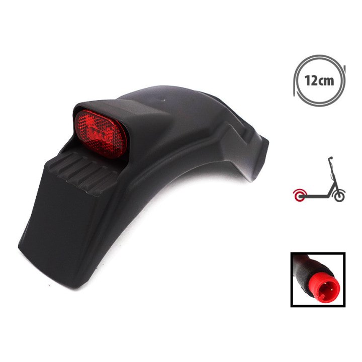 Garde boue arriere avec LED Dualtron Togo noir