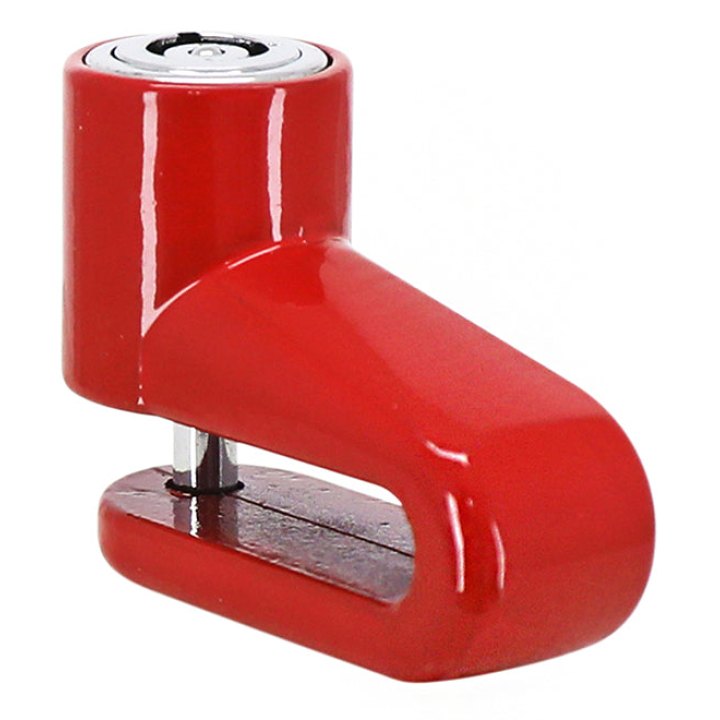 Antivol Mini Bloque Disque Pour Trottinette Rouge (Inclus Support De Fixation)