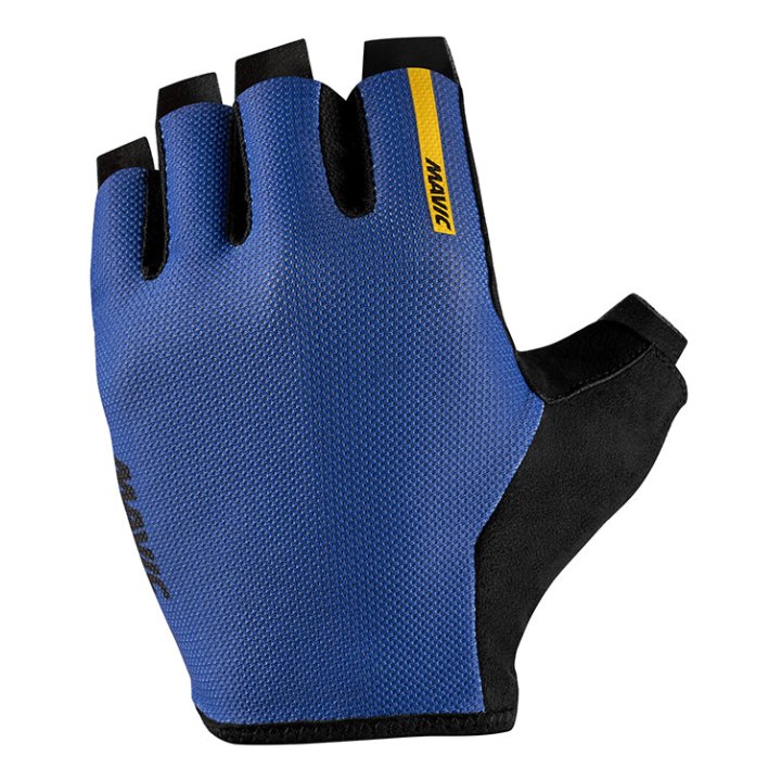 Gants Vélo Court Mavic Essential Gel Mi-Saison Bleu M (Paire Sur Carte) Sans Velcro