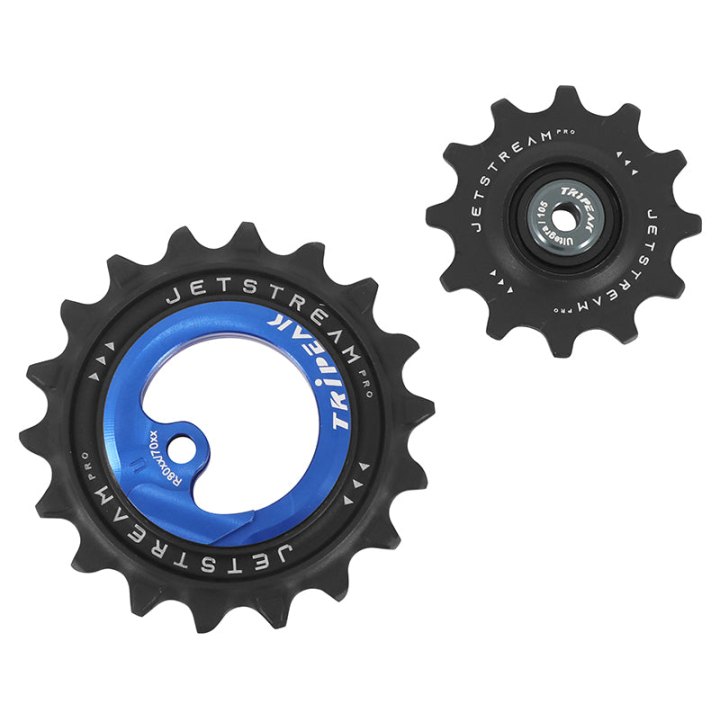 Galet Dérailleur Aopw Tripeak 12-18 Dents Céramique 11X2V. Shimano Ultegra R8000Gs - 105 R7000Gs Bleu Fonce (Jeu De 2) (Garantie 4 Ans)