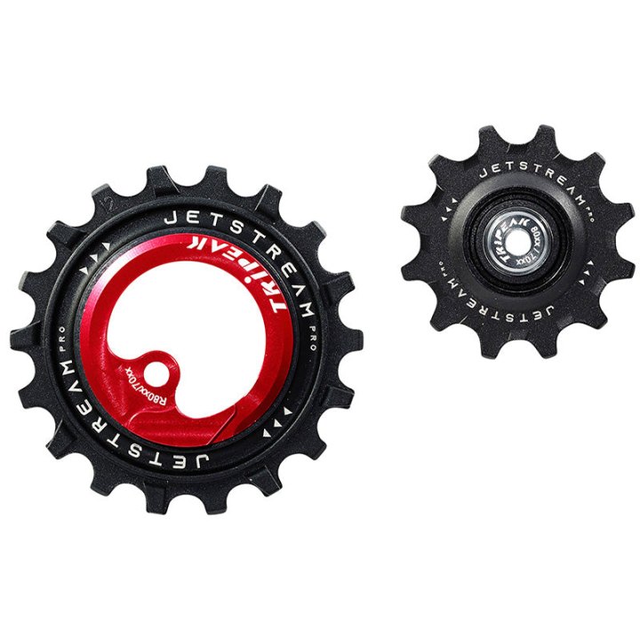 Galet Dérailleur Aopw Tripeak 12-18 Dents Céramique 11X2V. Shimano Ultegra R8000Gs - 105 R7000Gs Rouge (Jeu De 2) (Garantie 4 Ans)