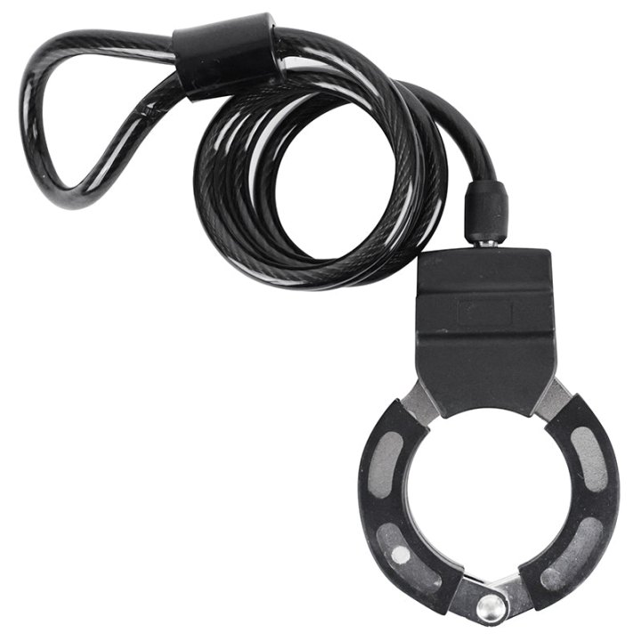 Antivol Vélo - Trottinette Câble A Boucle Avec Menotte Diam 8 mm L1M - Livre Avec 2 Clés -Niveau Sécurité 6