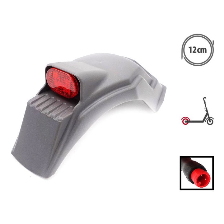 Garde boue arriere Dualtron Togo avec LED GRIS