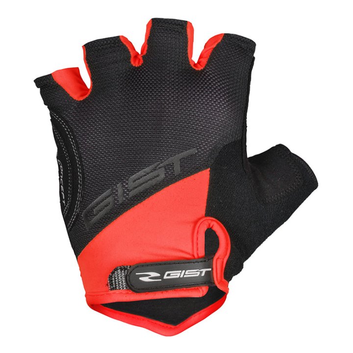 Gants Vélo Court Gist D-Grip Gel Été Rouge M (Paire Sur Carte) Avec Velcro