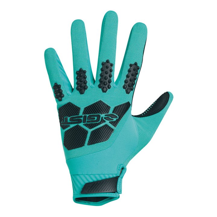 Gants Vélo VTT Long Gist Armor Bleu Turquoise XL (Paire Sur Carte) Compatible Ecran Tactile