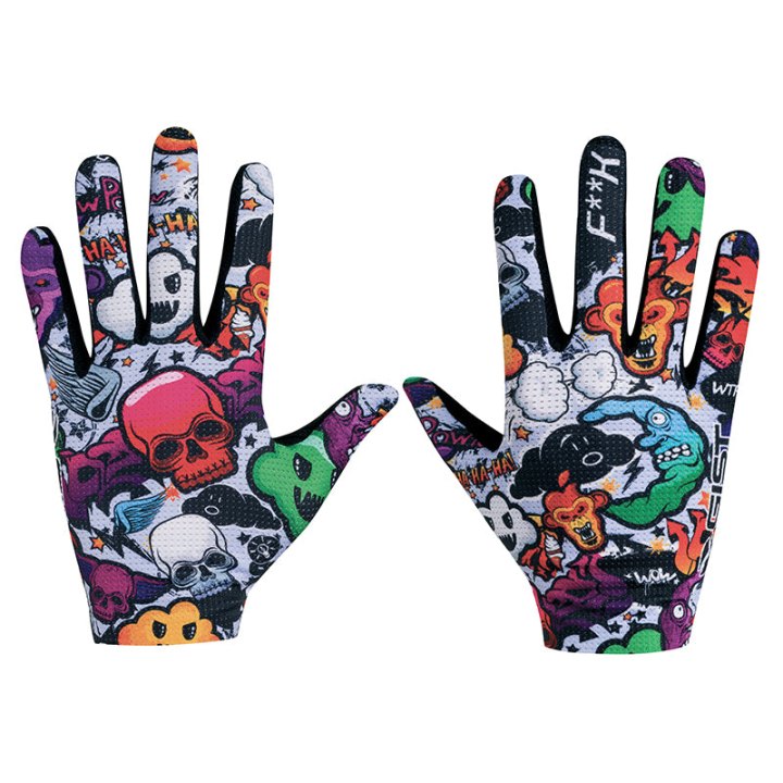 Gants Vélo VTT Long Gist Faster Deco Murales XL (Paire Sur Carte) Sans Velcro Compatible Ecran Tactile