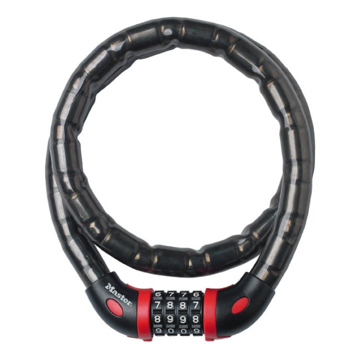 Antivol Vélo Articule A Combinaison - Code Masterlock Diam 18 mm L 1 M Noir - Niveau Sécurité 7