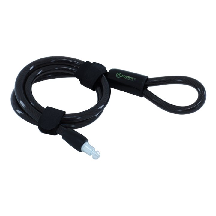 Antivol Vélo Câble A Boucle Auvray Plug Pour Fer A Cheval Câble 1M Diam 10 mm (Compatible Avec Fer A Cheval Ref 168946, 217677)