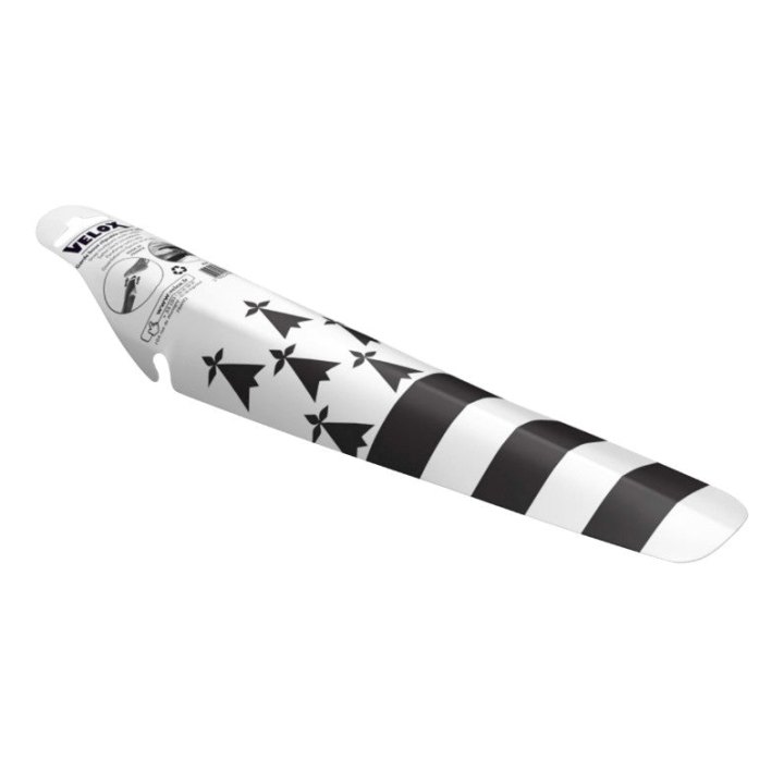 Garde Boue Route-VTT Clipsable AR Velox Colori Bretagne Noir-Blanc Clipsable Sous La Selle (Vendu A L Unite)