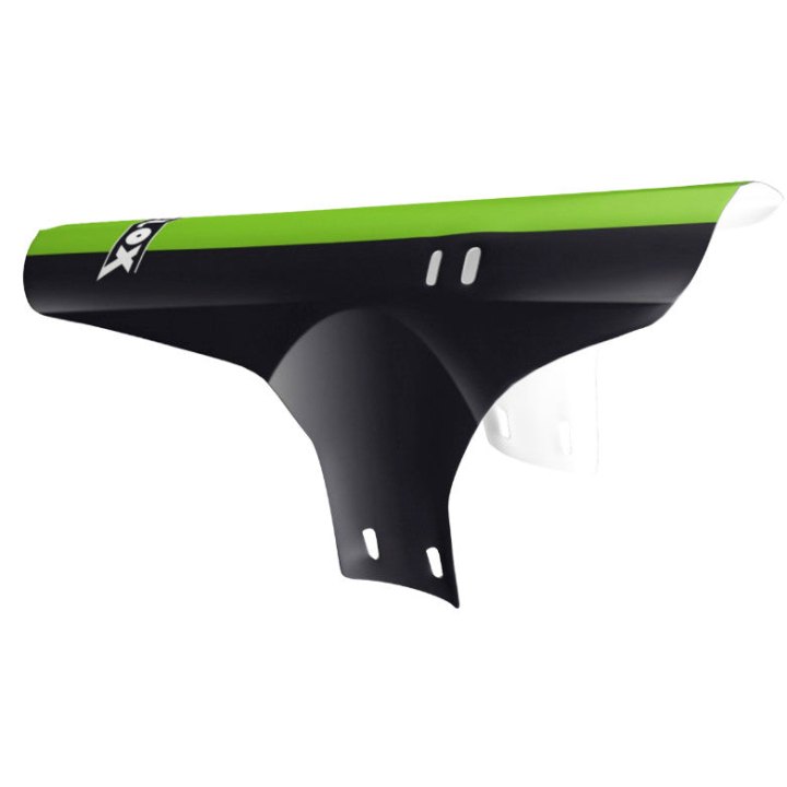Garde Boue VTT AV Velox Colori Noir-Vert Fixation Fourche Rilsan