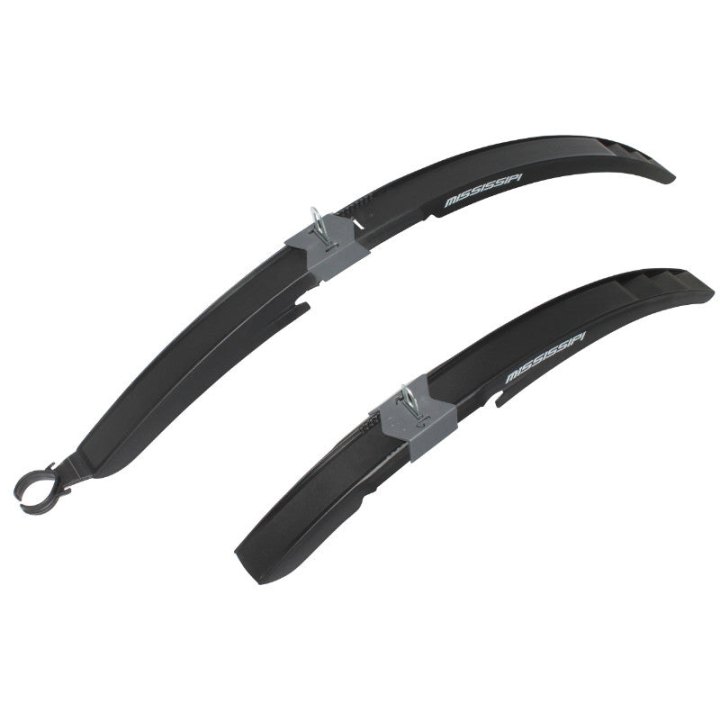 Garde Boue City-VTC Rapide 28" Polisport Mississipi Noir AV+AR Pour V-Brake-Disque (Paire)