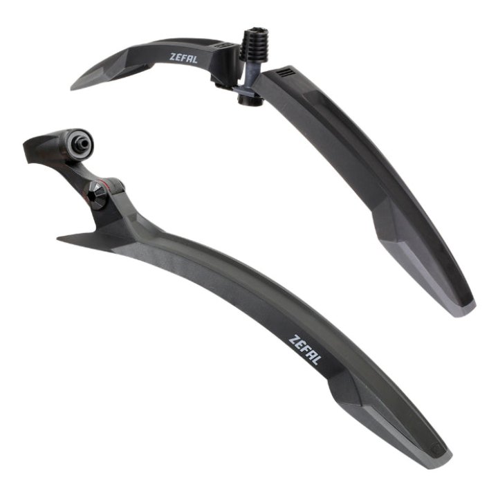 Garde Boue VTT Zefal Kit Deflector Avant Fm60 + Deflector Arrière Rm60 Noir Pour Roues 27.5"-29" (Vendu Au Kit)