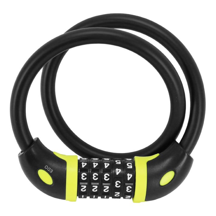 Antivol Vélo Câble A Combinaison - Code Auvray Diam 12 mm L 65 cm Noir Mat