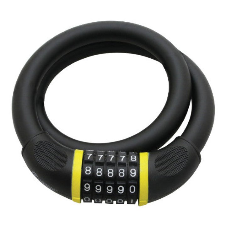 Antivol Vélo Câble A Combinaison - Code Auvray Diam 20 mm L 80 cm Noir Mat
