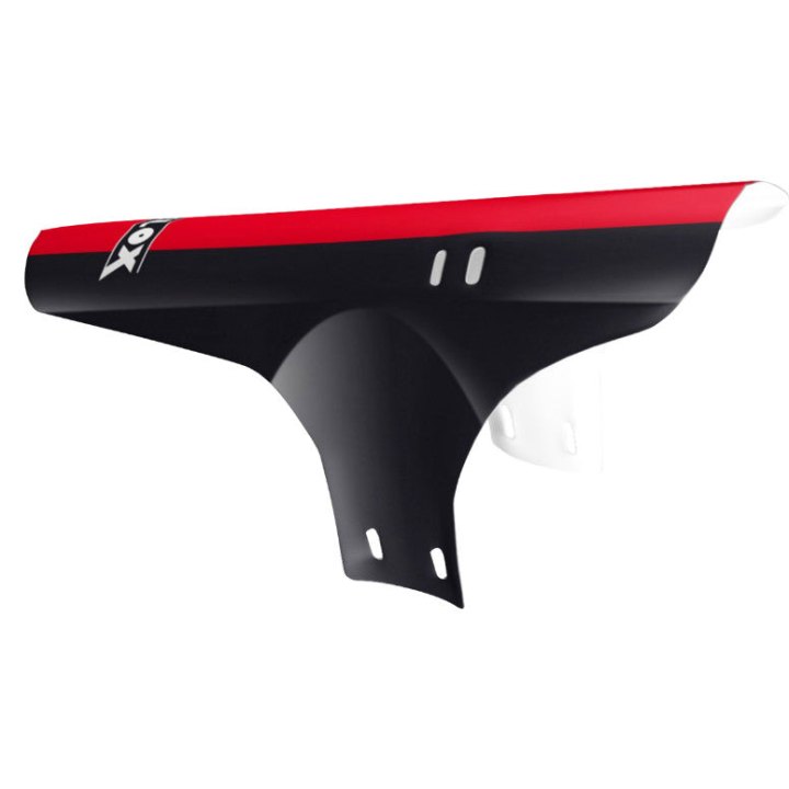 Garde Boue VTT AV Velox Colori Noir-Rouge Fixation Fourche Rilsan