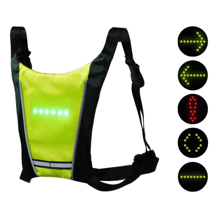 Gilet signaletique LED avec telecommande couleur jaune