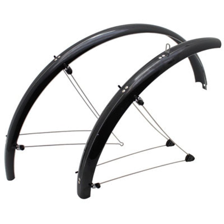 Garde Boue VTT Tringles 20'' Stronglight Country 54 mm Noir (Paire) Avec Fixation Classic Tringles INOX