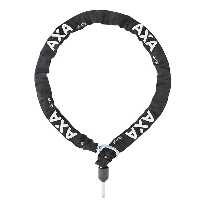 Antivol Vélo Chaîne A Boucle Axa Ulc-130 Pour Fer A Cheval Diam 5.5 mm L1.30M Noir (Profondeur 50 mm Diam 10 mm) -Livre Avec Sacoche De Selle