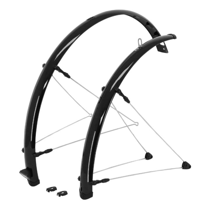 Garde Boue City-VTC Tringles 28'' Stronglight E-Bike 48 mm Noir (Paire) Avec Fixation Classic Tringles INOX