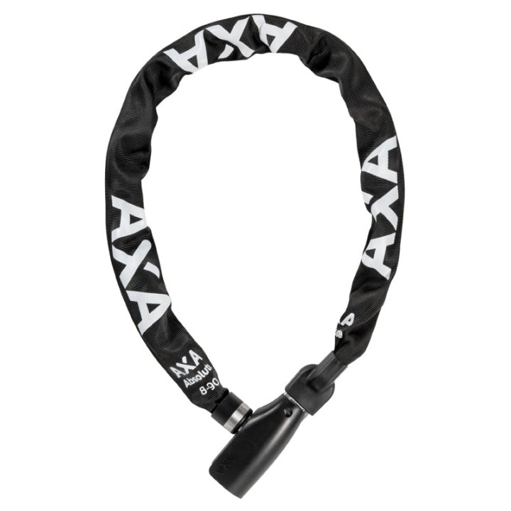 Antivol Vélo Chaîne A Clé Axa Absolute Diam 8 mm L0.90M Noir - Niveau Protection Eleve Pour Vélo Électrique - Sécurité Niveau 9-15