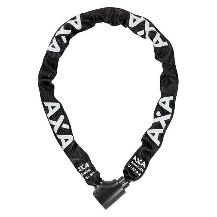 Antivol Vélo Chaîne A Clé Axa Absolute Diam 9 mm L0.90M Noir - Niveau Protection Eleve Pour Vélo Électrique - Sécurité Niveau 14 - Homologué Fub 2 Etoiles - Art **