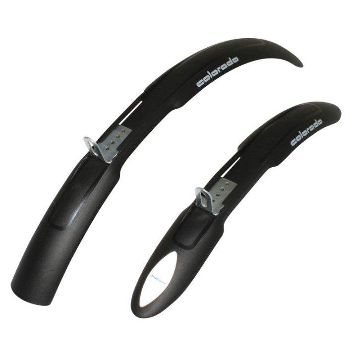 Garde Boue VTT AV+AR 20-24" Polisport Colorado Noir Pour V-Brake Largeur 54 mm (Paire)