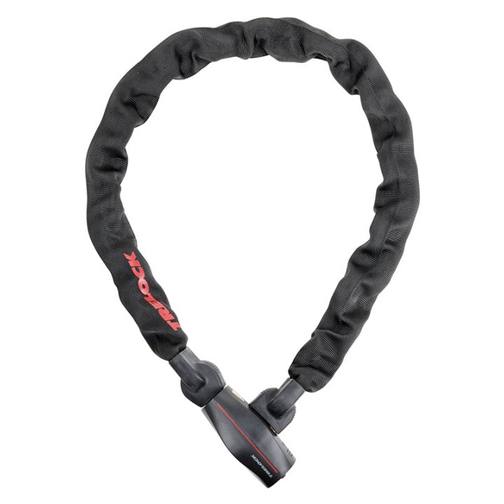 Antivol Vélo Chaîne A Clé Trelock Bc680 Diam 9.5 mm L1.10M Noir - Sécurité Niveau 17-18