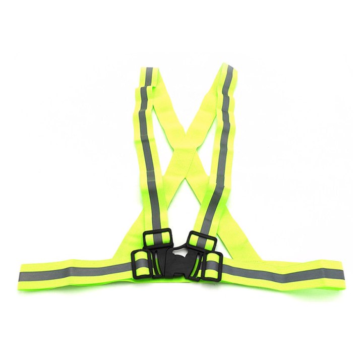 Gilet signalisation bandes reflechissantes - jaune
