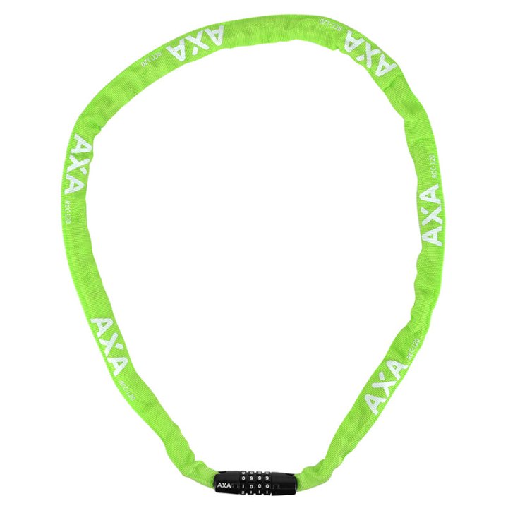 Antivol Vélo Chaîne A Combinaison Axa Rigid Code Diam 3.5 mm L1.20M Vert - Sécurité Niveau 3-15
