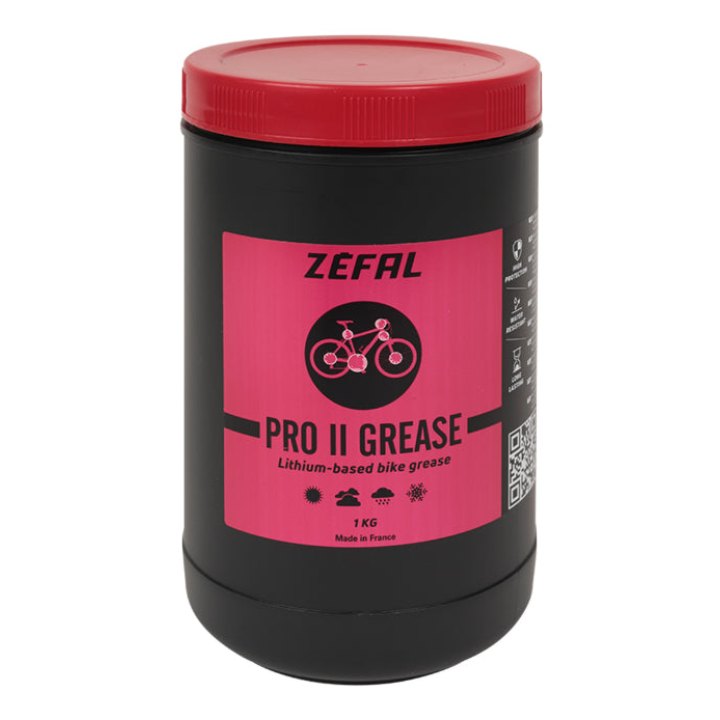 Graisse Vélo Lithium Zefal Pro Ii Grease Pour Roulement-Moyeu-Boîtier-Tige De Selle (Pot 1 Kg)